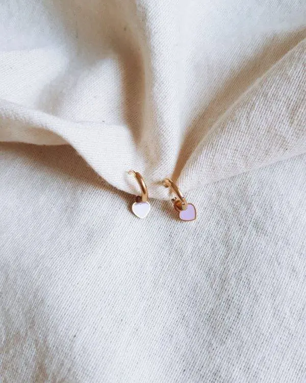 Aritos mini heart lila
