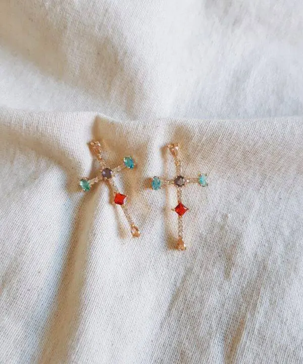 Pendientes cruz fine