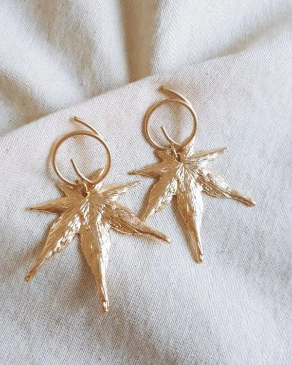 Pendientes hoja grain