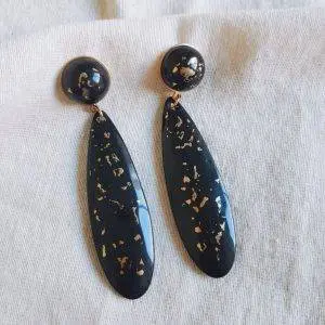 Pendientes lágrima golden