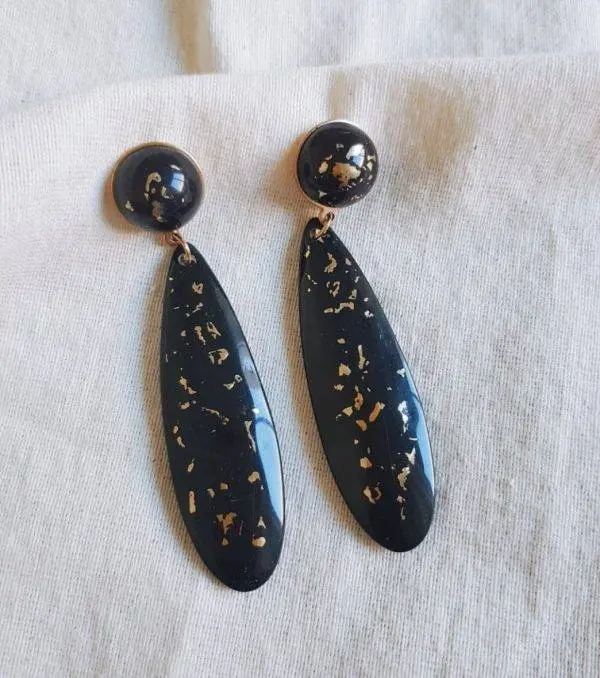 Pendientes lágrima golden