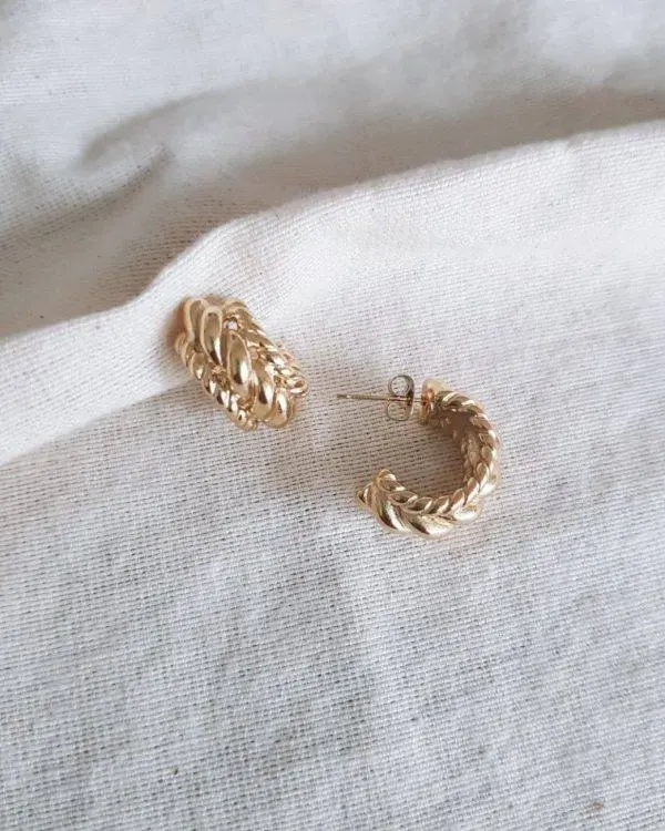 Aros golden vintage - Imagen 2