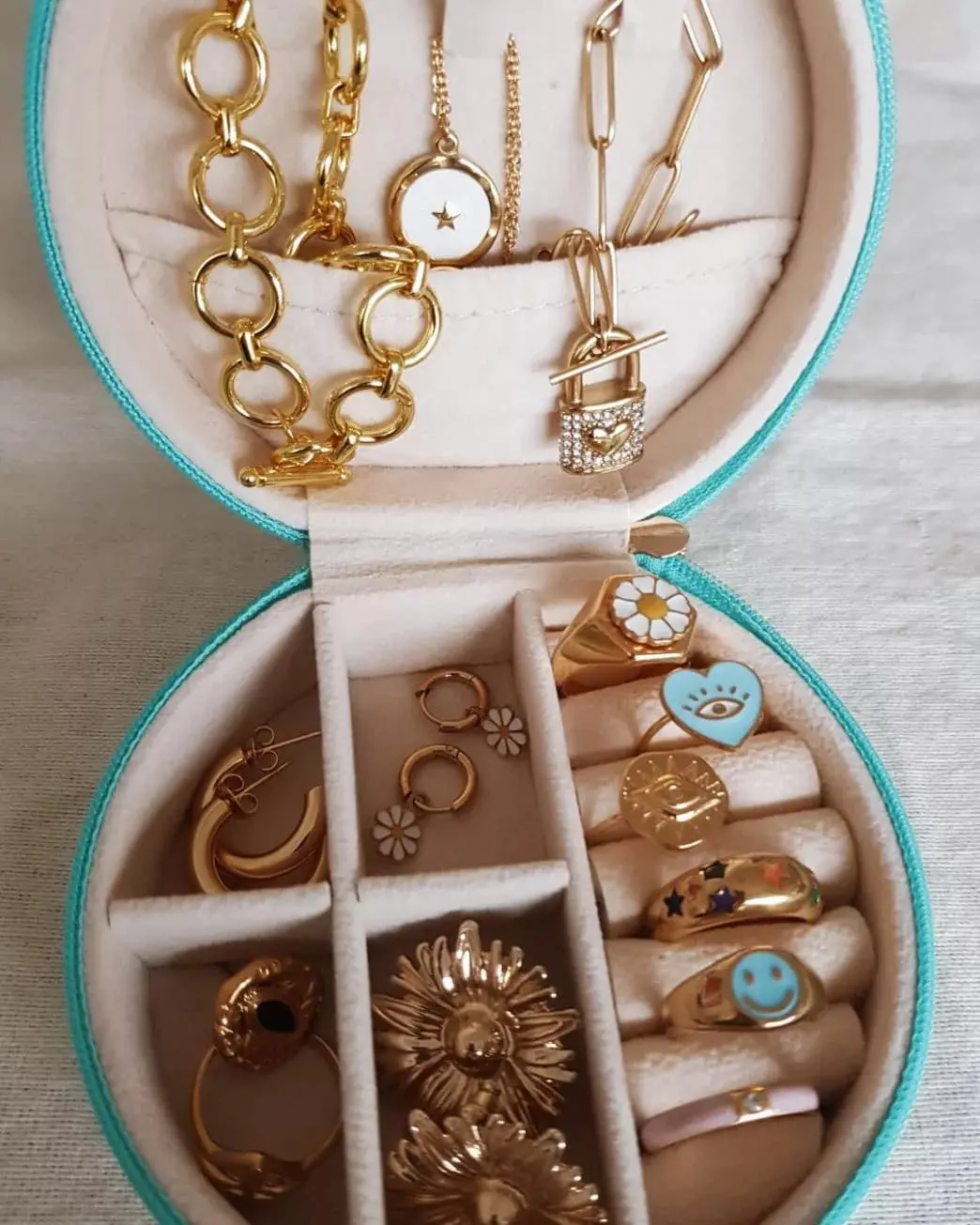 Joyero circle turquesa