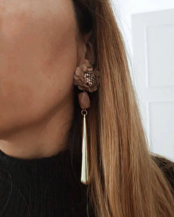 Pendientes Lágrima ámbar - Imagen 2