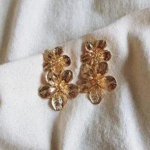 Pendientes doble flor