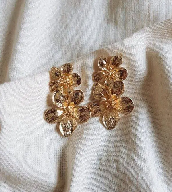 Pendientes doble flor