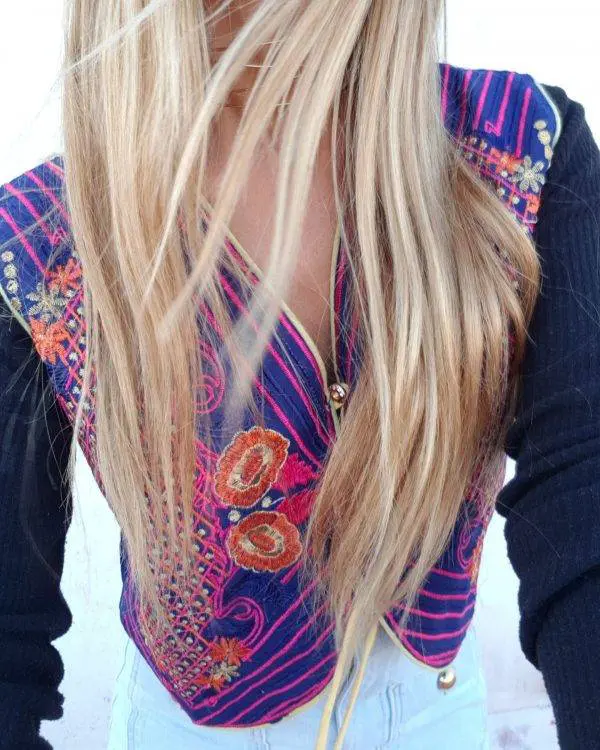 Chaleco bordado blue - Imagen 3