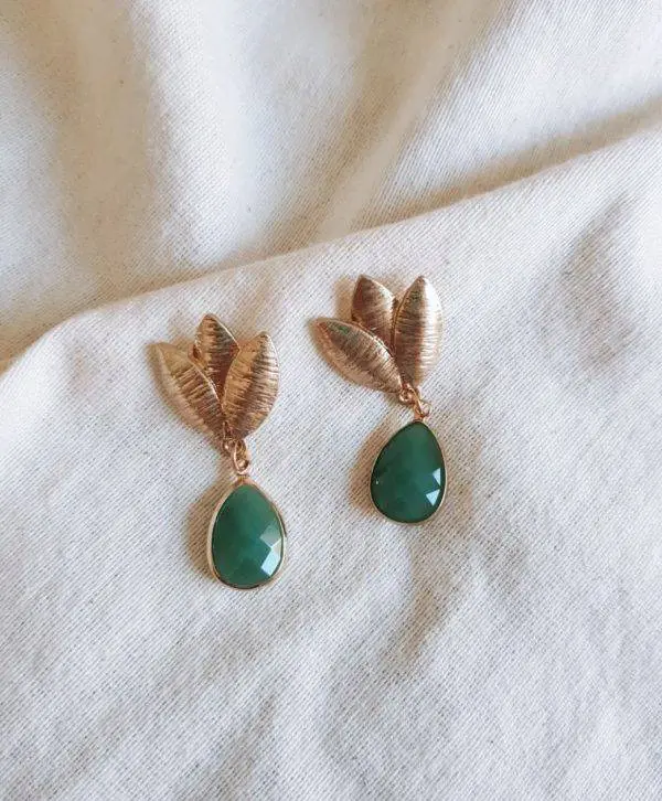 Pendientes Tulipán green