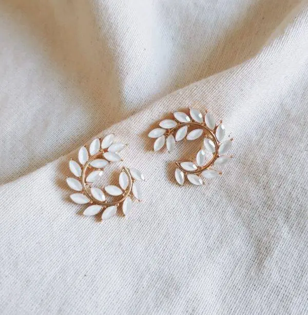 Pendientes cristal white