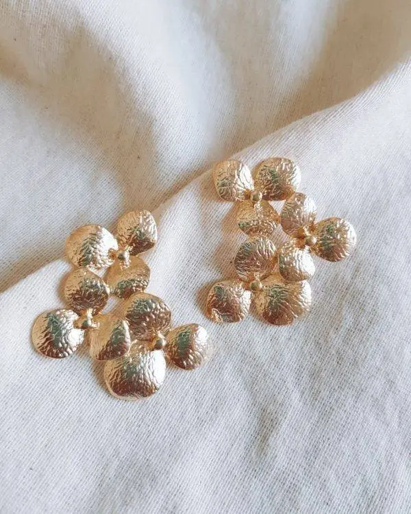 Pendientes flores golden