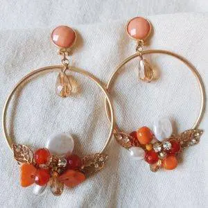 Pendientes maxi aro orange