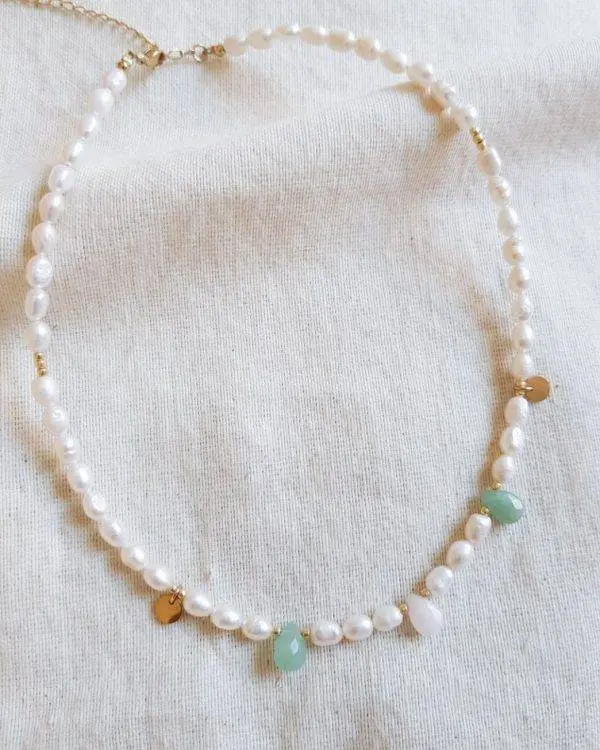 Collar perlas pastel