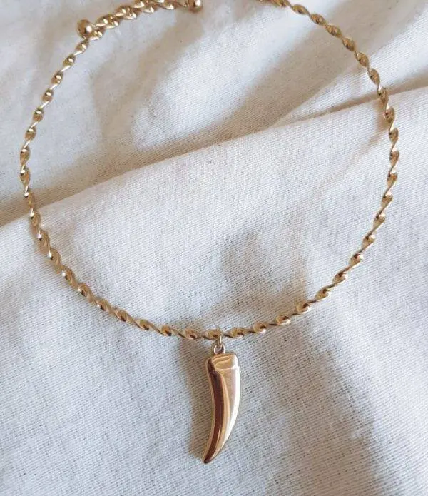 Choker cuerno gold