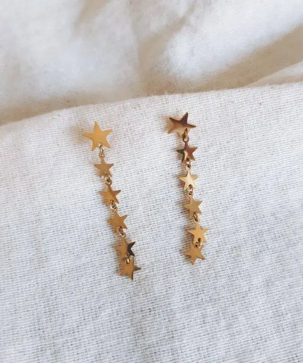 Pendientes estrellas cascada