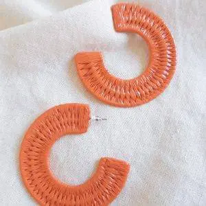 Aros rafia naranja