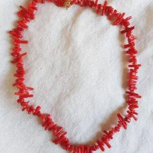 Collar corales mini red