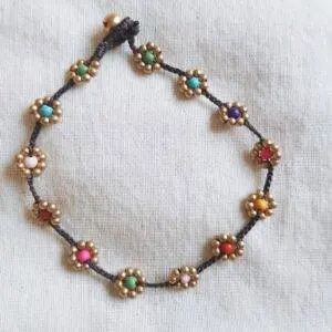 Tobillera margaritas colores