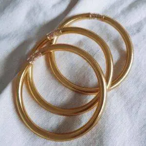 Pulseras pan de oro budistas