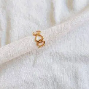 Anillo corazones gold