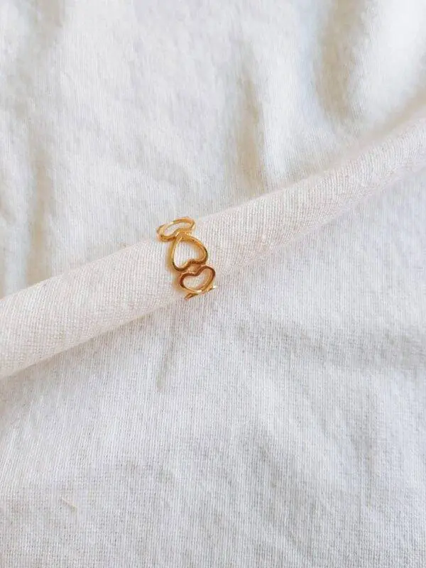 Anillo corazones gold