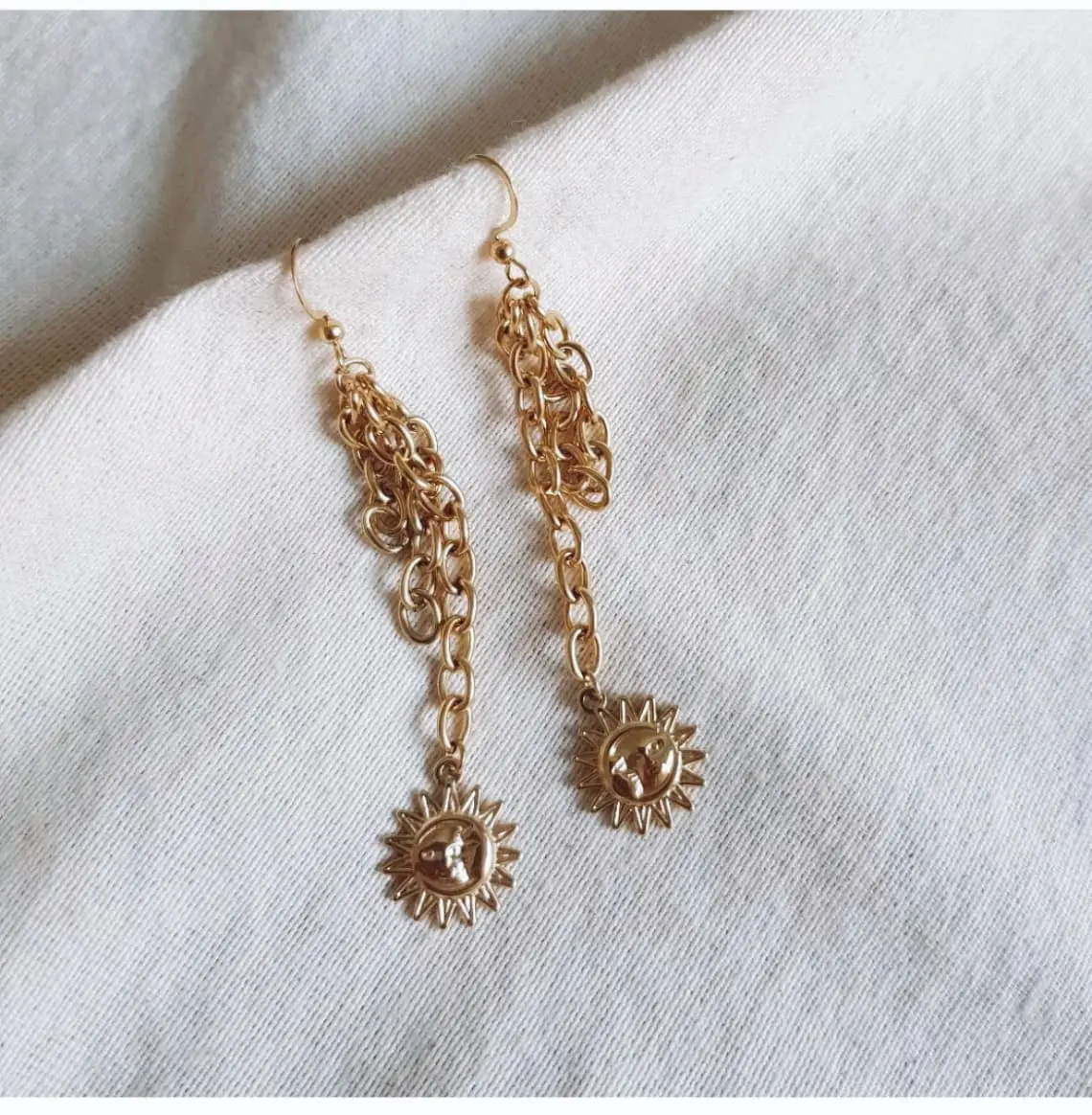 Pendientes cadena sol