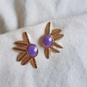 Pendientes luz lila