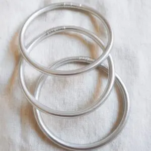 Pulseras pan de oro plata