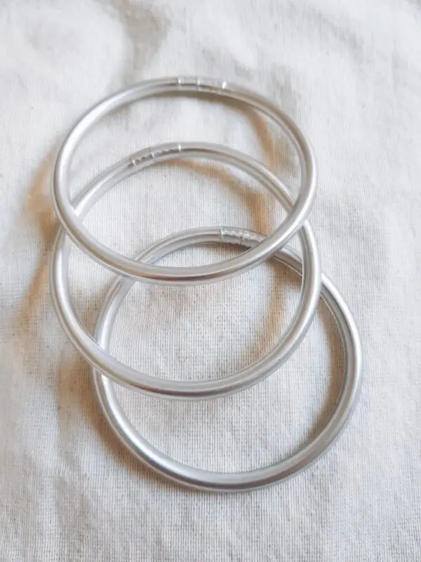 Pulseras pan de oro plata