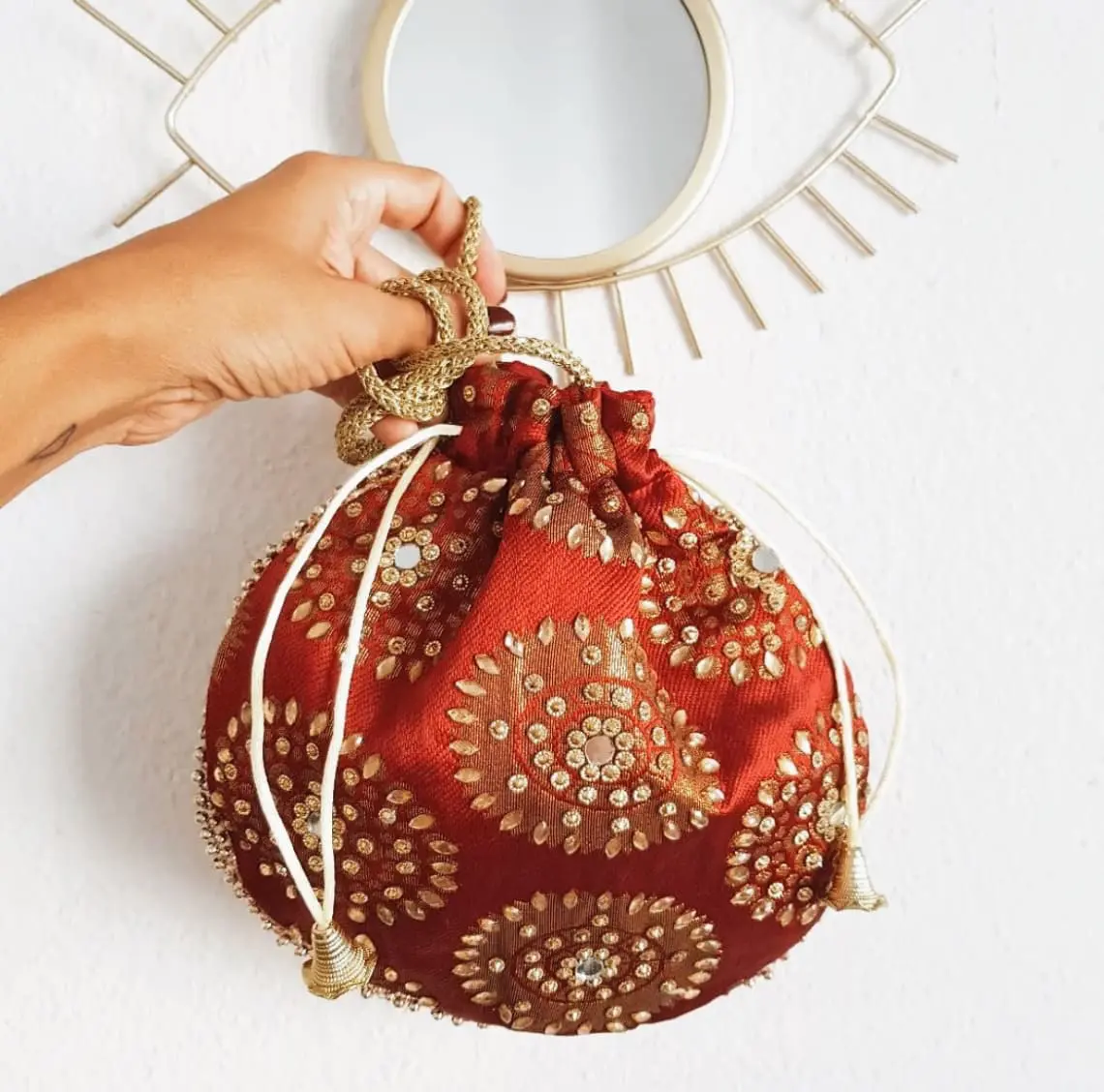 Bolsito saco bourdeaux