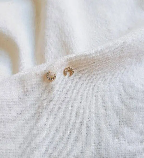 Pendientes mini luna bright