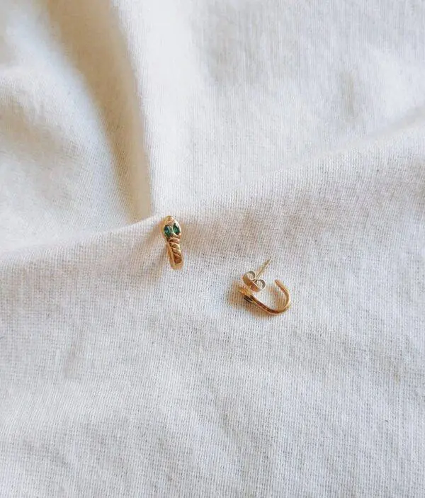 Pendientes serpiente green
