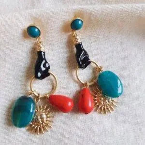 Pendientes aldaba green
