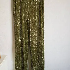 Pantalón lentejuelas green