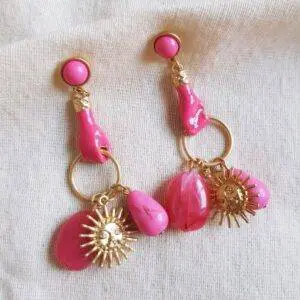 Pendientes Aldaba pink