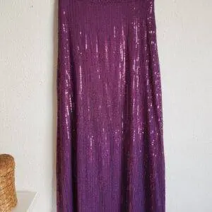 Falda lentejuelas morada