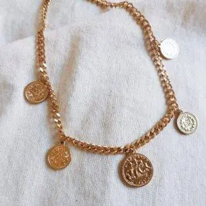 Collar maxi monedas