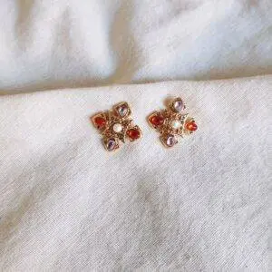 Pendientes Vintage red