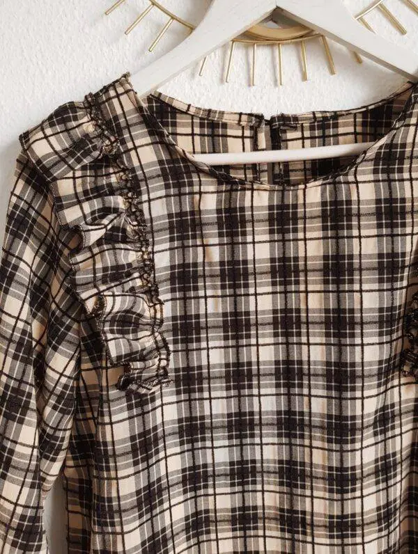 Blusa cuadros black - Imagen 2