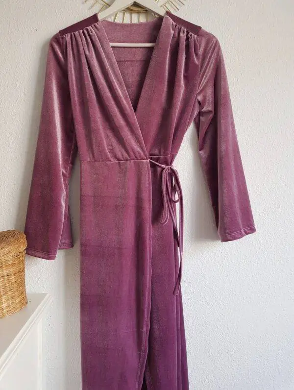 Vestido velvet pink