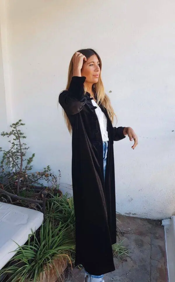 Kimono terciopelo negro - Imagen 2