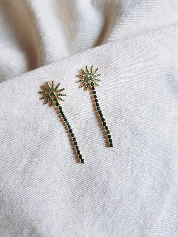 Pendientes Destello Verde