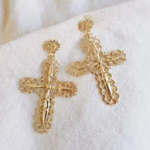 Pendientes Cruz Filigrana