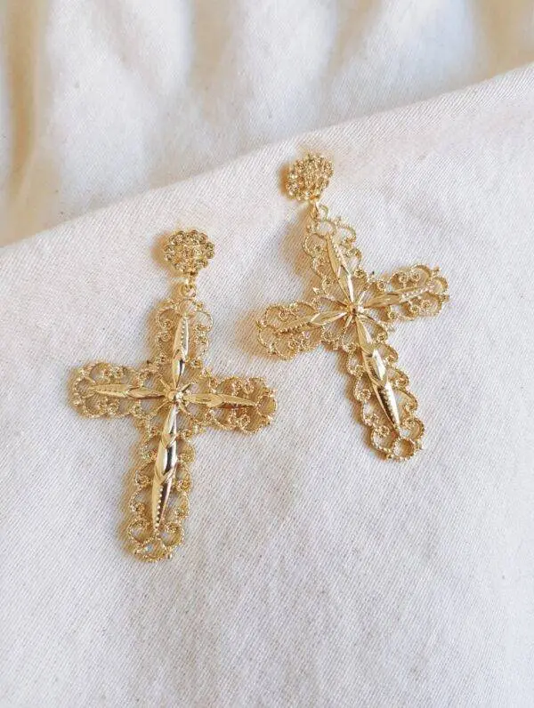 Pendientes Cruz Filigrana