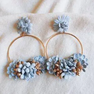 Aros maxi flores blue
