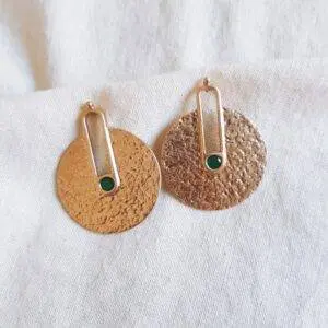 Pendientes Circle green