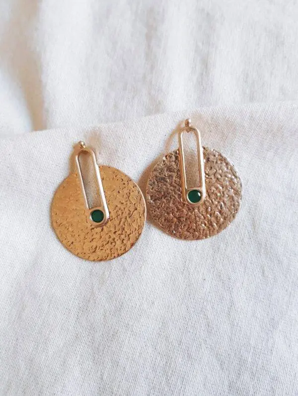 Pendientes Circle green