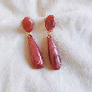 Pendientes lagrima nácar