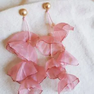 Pendientes Flor pink