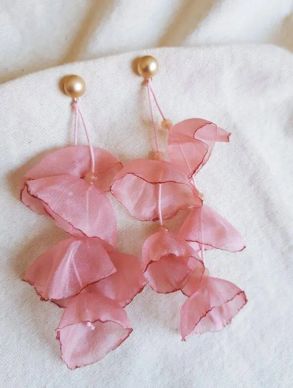 Pendientes Flor pink