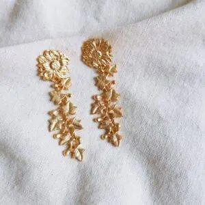 Pendientes rosa y parra